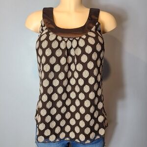 Vtg 90s A Byer Brown Mesh Fairy Top Sz S Grunge Y2K Satin 60s Retro Resort